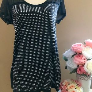 INC fun black sparkle top